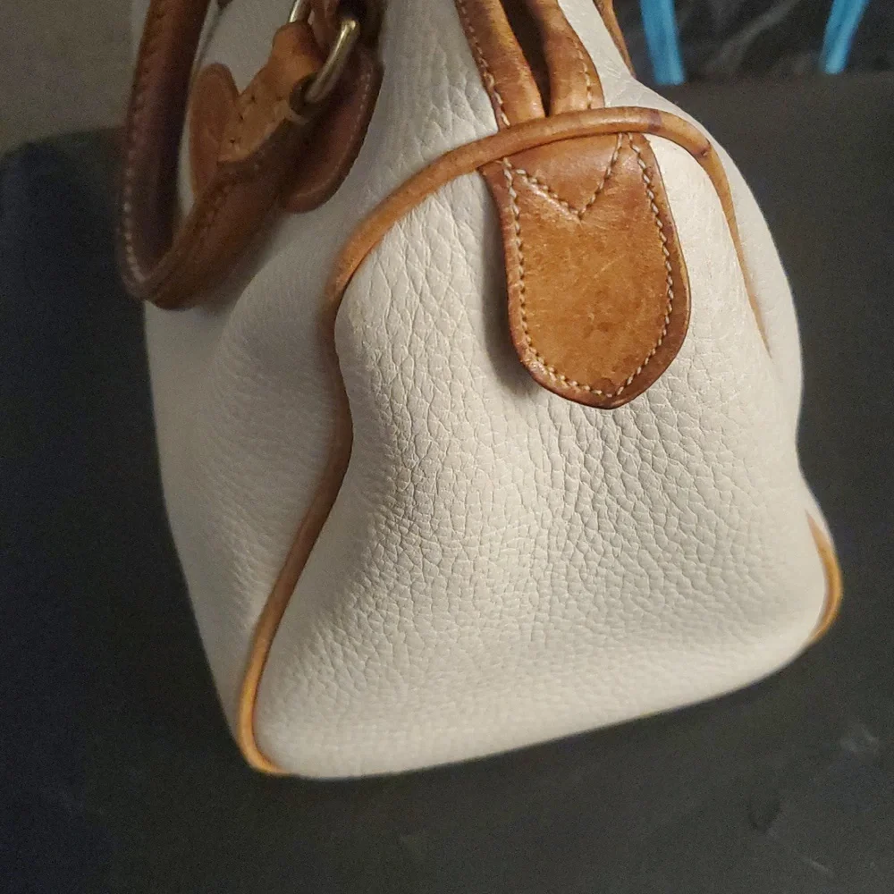 Dooney & Bourke Cream and‎ Tan Satchel/leather Speedy